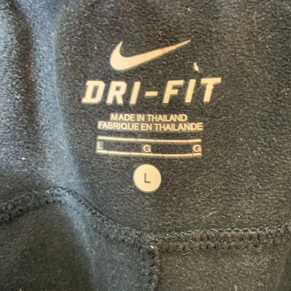 Nike Dri-Fit Men's Navy Tapered Fleece Lined Ankle Zip Athletic Sweatpants Sz L